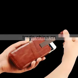 Top Cow Leather Pouch Sleeve for Iphone 6S With Pull Tab Case Bag Sleeve Mobile Phones Accessories for Iphone 6 Case thumbnail-3