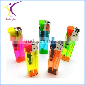 2016 Colored Transparent Gas Lighters Cigarette Electronic Lighter thumbnail-1