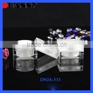 Hot Sale Customized Square Columnar 15ML 30ML 50ML Acrylic Plastic Empty Skin Care Cosmetic Jar thumbnail-6