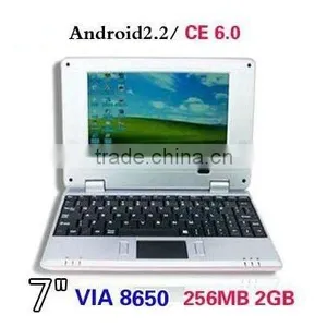 7 Inch Mini Netbook VIA8650 256MB/4G WIFI Android 2.2 Laptop thumbnail-1