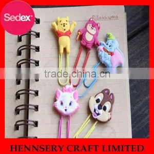 Cute Cartoon Silicone Animal 78mm Shiny Face Metal Butterfly Paper Clip thumbnail-5