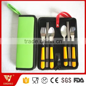 Wholesale Easy to Carry 6 Pcs Dinnerware Set With Plastic Handle in Foldable Nylon Bag thumbnail-5