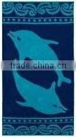 100% Cotton Velour Printed Beach Towel-fish Design thumbnail-1