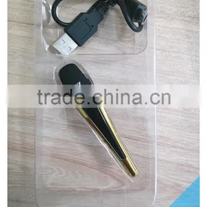 Luxury Gold HI-FIstereo Bluetooth Single Earbud With Charging Cable, Two Way Communication Device thumbnail-1