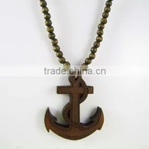 Wood Snake Anchor Necklace thumbnail-1