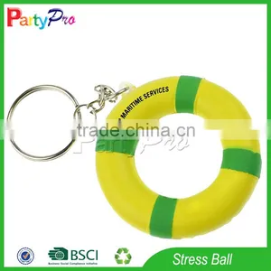Partypro Wholesale Soft Toy Customize Donut Swim Ring KeyChain PU Stress Ball thumbnail-1
