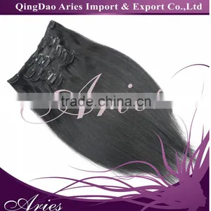 14"-30"100% Clip in Remy Real Human Hair Extensions #1 Jet Black thumbnail-2