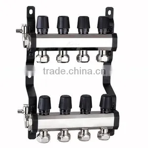 6 Ports Brass Water Separator Compositive Underfloor Heating Manifolds Brass Manifolds thumbnail-1