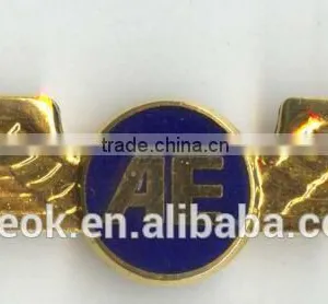 Wholesales Fashion Colorful AE 2 Wing Shape Metal Pin Badge thumbnail-1