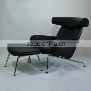 Hans J. Wegner Famous Design ox Chair With Ottoman thumbnail-2