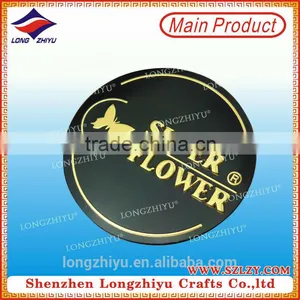 Label Sticker Metal Logo Label Embossed Gold Label by Nameplate Making Machine thumbnail-1