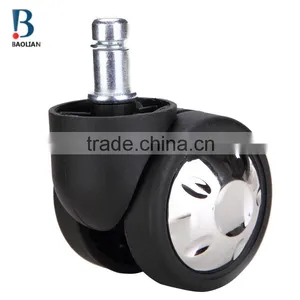BL Bravo Swivel Black Durable 60mm Heavy-duty Glittering Moon Nylon Caster for Office Furniture thumbnail-1