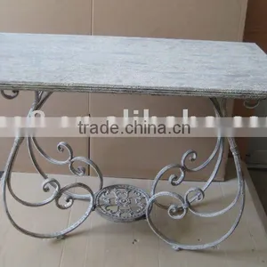 KS0703F-Metal Table W/Swirl Feet thumbnail-1