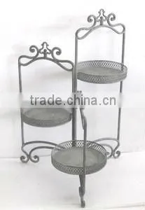 100547F Folded Metal Flower Pot Stand & Planter Holder thumbnail-1