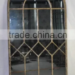French Country Antique Window Mirror for Wall Quality Choice thumbnail-1