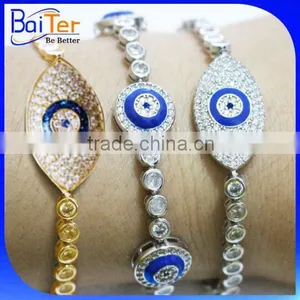 Fatima Of Hand Turkey Jewelry/Adjustable 925 Sterling Silver Opal Hamsa Bracelet/Pave CZ Diamond Evil Eye Bracelet Wholesale Quality Choice thumbnail-5