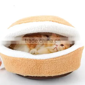 Populer Hamburger Style Shell Nest Windproof Waterproof Removable Pet Cat Bed House Thermal Hiding thumbnail-5