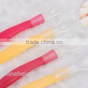 New Arrival Flexible and BPA Free Silicone Baby Feeding Spoon thumbnail-2