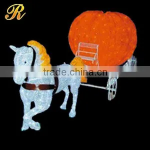 Christmas Decoration Led Light Reindeer With Sleigh Garden Statue Decoration thumbnail-5