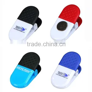 Plastic Capsule Shape Magnetic Clip, Plastic Power Clip, Promotional Magnetic Power Clip, PTMC047 thumbnail-1