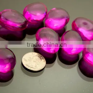 Colorful Wholesale Pebble Shaped Glass Gem Wishing Stones thumbnail-1