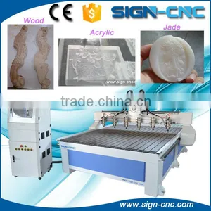 China Supplier High Precision Wood Working Cnc Router 1325 With Multi Heads thumbnail-5