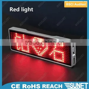 Red Led Scrolling Message Badge Led Matrix Display thumbnail-1