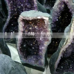 Natural Rock Amethyst Crystal Geode thumbnail-1