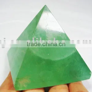 Natural Rock Green Fluorite Pyramid thumbnail-1