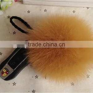 Fox Fur Ball Key Chain / Fur Pom Poms / Fox Fur Keychain thumbnail-5