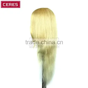Blonde Long Hair Training Head for Hairdresser 18 Inch to 24 Inch thumbnail-2
