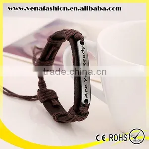 Ready Engraved Men Bracelet Leather Fashion Men's Bracelet Quality Choice thumbnail-3