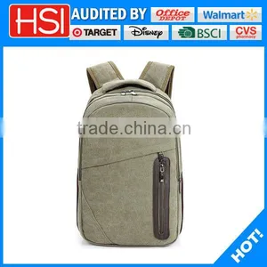 Cute Grey Color Wholesale Vintage Canvas Backpack thumbnail-1