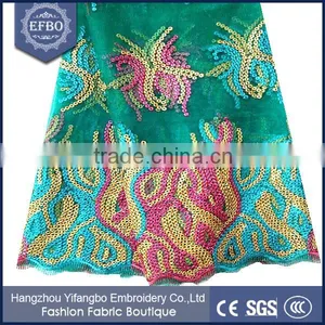New Product India Cotton Tulle Softextile Embroidery Lace Fabric for Evening Dress thumbnail-6