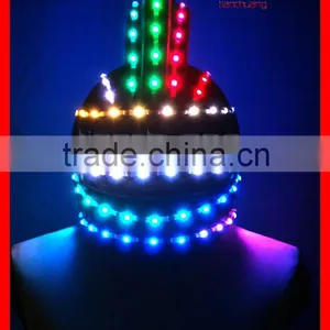TC-0133 LED Robot Helmet, LED Tron Dance Helmet, Light up LED Helmet thumbnail-1