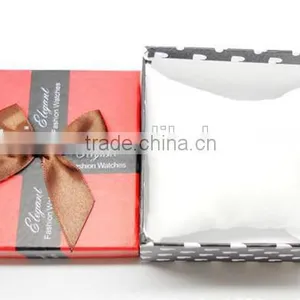 Custom Logo Ribbon Decorative Watch Gift Box Jewelry Packing Box thumbnail-1