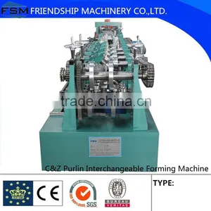 Hydraulic Pressure C Z Purlin Interchangeable Roll Forming Machine thumbnail-1