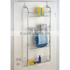 4 Tiers Metal Over the Door Haning Storage Shelf thumbnail-1