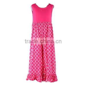 Wholesale 2016 Girls Clothes Summer Sleeveless Lovely Shorter/longer Jumpsuit Quatrefoil Baby Romper thumbnail-3
