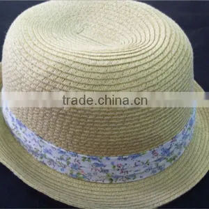 2014 Girls Paper Straw Trilby Hat thumbnail-1