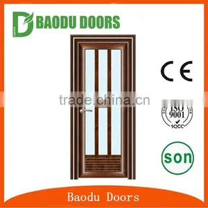 Low Glass Interior Swing Doors Soundproof Aluminum Glass Door thumbnail-1