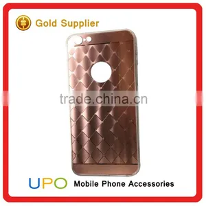 [UPO] 2016 New Products Electroplated Diamond Grid Pattern 3D TPU Bumper Mirror Mobile Cases for IPhone 6 thumbnail-2