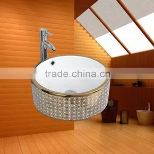 Fasion Colour Bathroom Design Professional Porcelain Wash Color Basins Above Washing Machine thumbnail-5