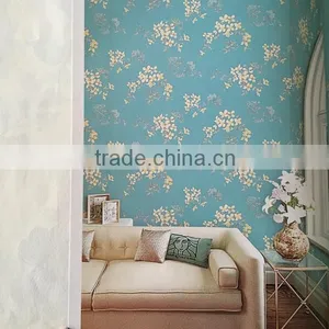 Non Woven Hot Sale Flower Garden Artificial Wallpaper thumbnail-6
