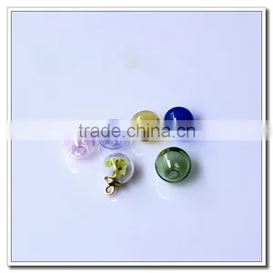 BUlk Accessories for Fairy Garden Japanese Necklace - Asian Necklace - Moss Tiny Garden Necklace - Round Hollow Blue Glass Ball thumbnail-3