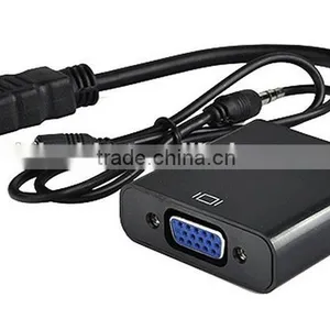 HDMI Male to VGA Female Adapter With 3.5 Audio Cable +usb Micro Power thumbnail-1