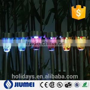 H40cm Mosaic Border Stainless Steel Solar Garden Light Garden for Decoration Christmas Gift thumbnail-1