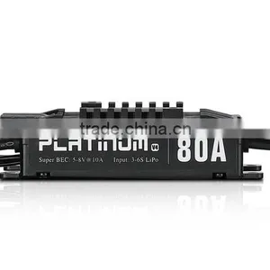 Hobbywing RC Aircraft System Platinum 60A V4 Brushless ESC Higher Driving Efficiency Longer Flight Time Lower ESC Temperature thumbnail-2