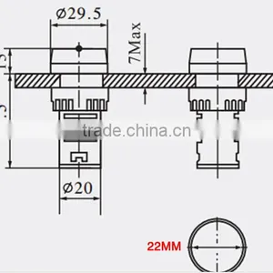 CE RoHS AD16-22SM Push Button Switch thumbnail-2