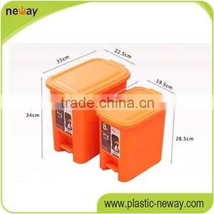 Colorful Eco-Friendly Foot Pedal Unique Standing PP 8L/13L Recycling Trash Can thumbnail-3
